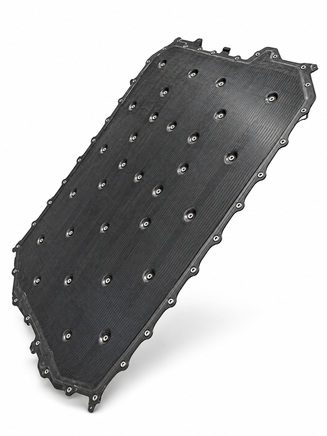Composite battery protection plate, outer surface
