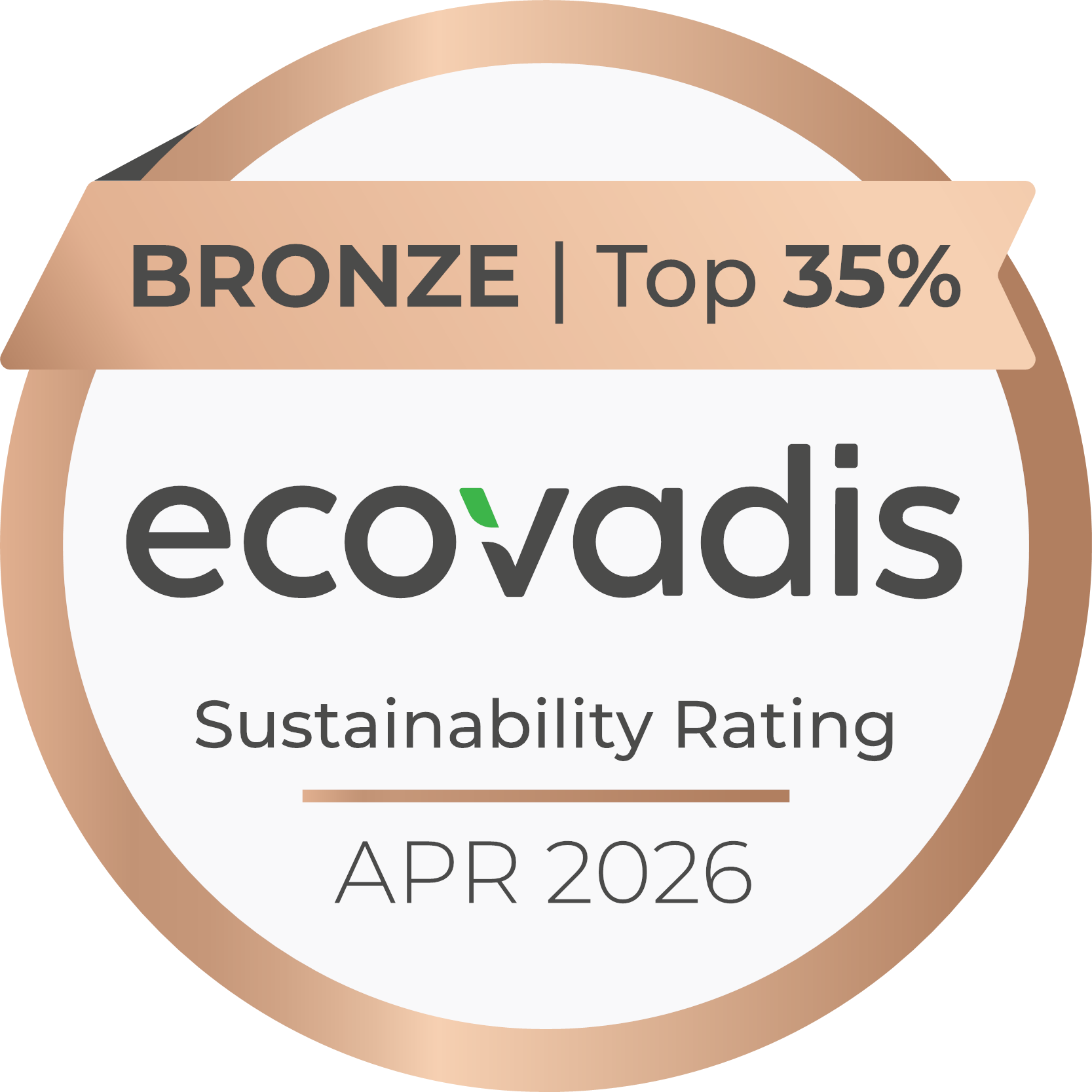 EcoVadis Bronze Medal